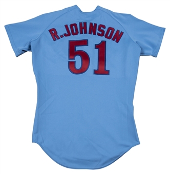 1989 Randy Johnson Game Used Montreal Expos Road Jersey